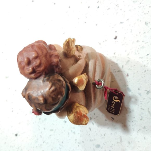 Vintage Savelli ROMA Ceramic  Cherub Angels Ornament Teddy Bear And Secret HTF - Picture 7 of 11